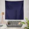 Night Blue Solid Color Wall Tapestry