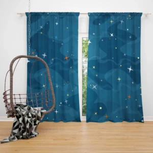 Night Sky With Little Stars Curtain