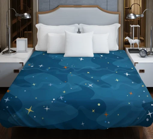 Night Sky With Little Stars Duvet Cover