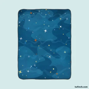 Night Sky With Little Stars Fleece Blanket 1