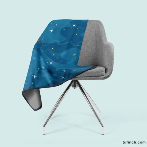 Night Sky With Little Stars Fleece Blanket 2