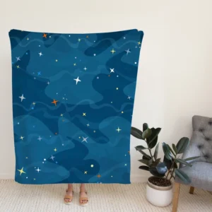 Night Sky With Little Stars Fleece Blanket