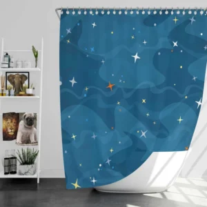 Night Sky With Little Stars Shower Curtain