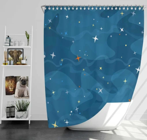 Night Sky With Little Stars Shower Curtain