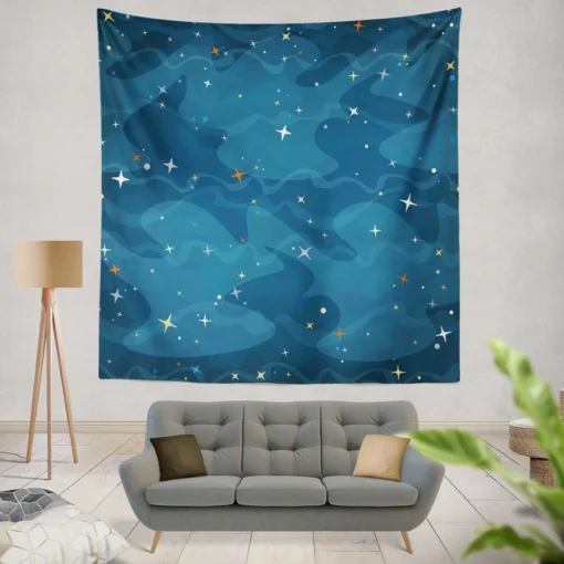 Night Sky With Little Stars Wall Tapestry