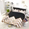 Nordic Marble Gold Zigzag Geometric Bedding Set