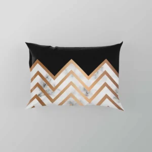 Nordic Marble Gold Zigzag Geometric Pillow Case