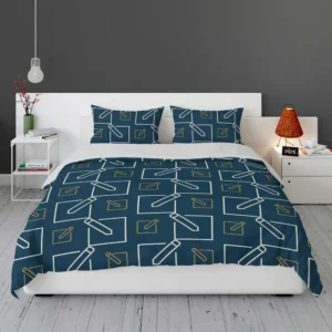 Notepad Pencil Minimalist Bedding Set 1