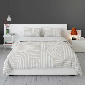 Nude Color Aesthetic Contemporary Bedding Set 1