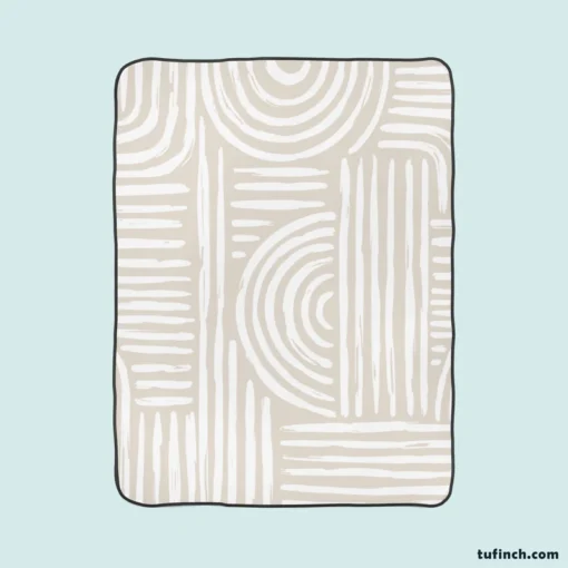 Nude Color Aesthetic Contemporary Fleece Blanket 1