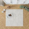 Nude Color Aesthetic Contemporary Rug