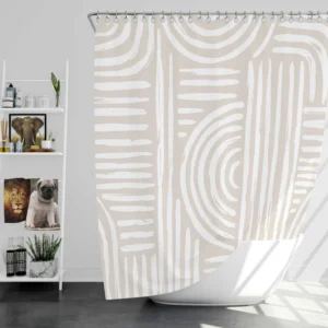 Nude Color Aesthetic Contemporary Shower Curtain