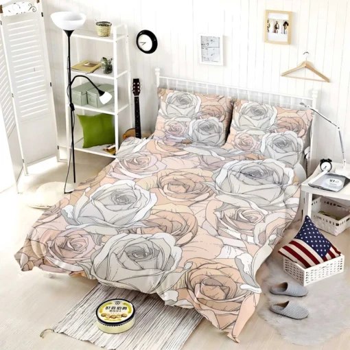 Nude Roses Drawing Bedding Set