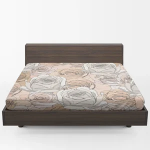 Nude Roses Drawing Fitted Sheet 1