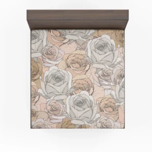 Nude Roses Drawing Fitted Sheet