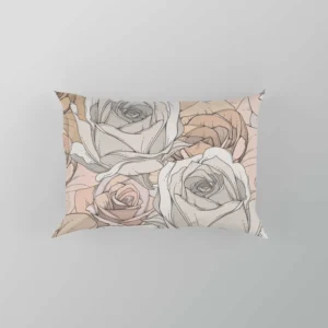 Nude Roses Drawing Pillow Case