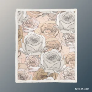 Nude Roses Drawing Sherpa Fleece Blanket 1