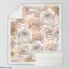 Nude Roses Drawing Sherpa Fleece Blanket