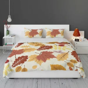 Oak & Maple Leaves Pattern Bedding Set 1