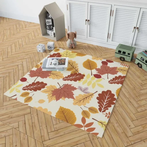 Oak & Maple Leaves Pattern Rug 1