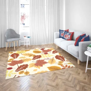 Oak & Maple Leaves Pattern Rug 2