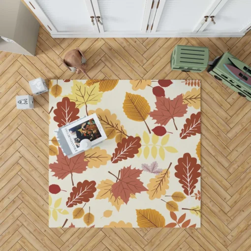 Oak & Maple Leaves Pattern Rug