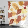 Oak & Maple Leaves Pattern Shower Curtain