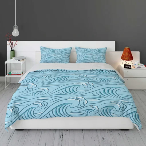 Ocean Curl Waves Bedding Set 1