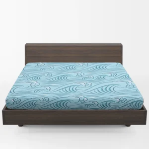 Ocean Curl Waves Fitted Sheet 1