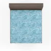 Ocean Curl Waves Fitted Sheet