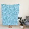 Ocean Curl Waves Fleece Blanket