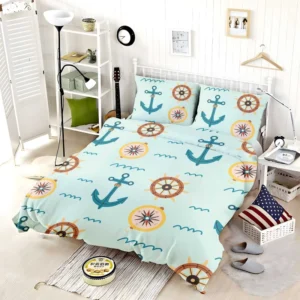 Ocean Navigation Symbols Nautical Bedding Set