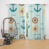 Ocean Navigation Symbols Nautical Curtain