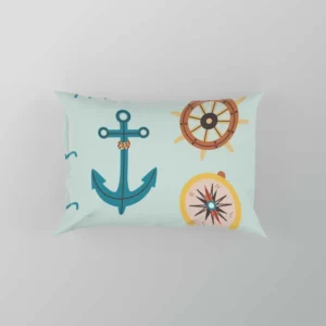 Ocean Navigation Symbols Nautical Pillow Case