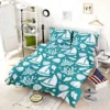 Ocean Treasures Sailboats Corals Shells Bedding Set