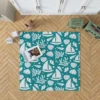 Ocean Treasures Sailboats Corals Shells Rug