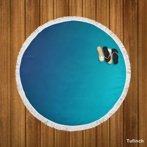 Ocean Twilight Gradient Round Beach Towel