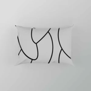 Off Grey Black Braided Rope Minimalist Pillow Case