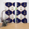 Ogee Pattern Metallic Anchor Curtain