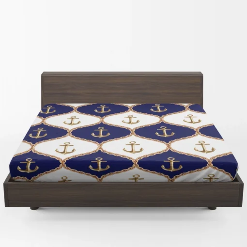 Ogee Pattern Metallic Anchor Fitted Sheet 1