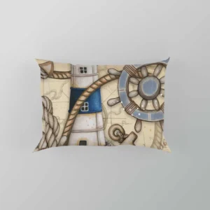 Old Fashioned Nautical Pattern Pillow Case