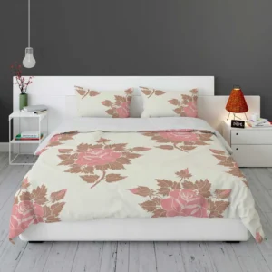 Old Fashioned Rose Flower Texture Bedding Set 1