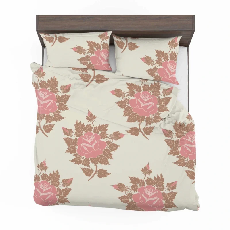 Old Fashioned Rose Flower Texture Bedding Set 2