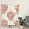 Old Fashioned Rose Flower Texture Fleece Blanket