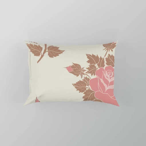 Old Fashioned Rose Flower Texture Pillow Case