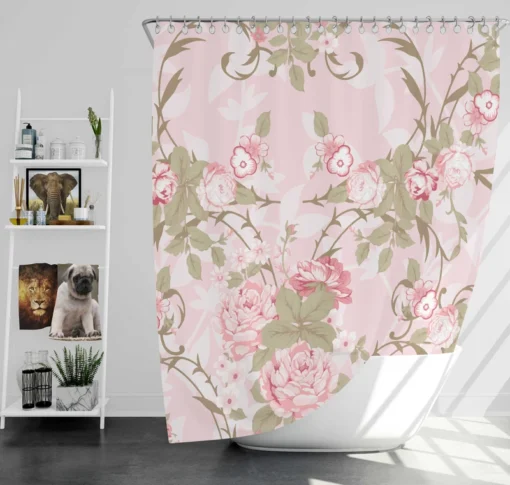 Old French Roses Shower Curtain