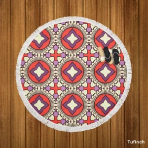 Old Indian Ethnic Round Beach Towel