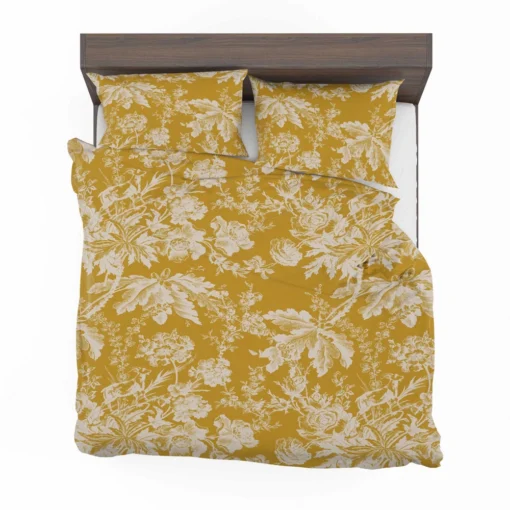 Old Toile Flower Pattern Bedding Set 2