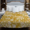 Old Toile Flower Pattern Duvet Cover