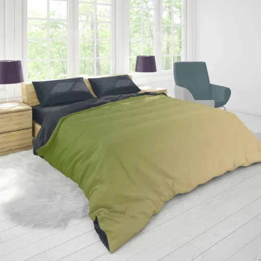 Olive Green Gradient Duvet Cover 1